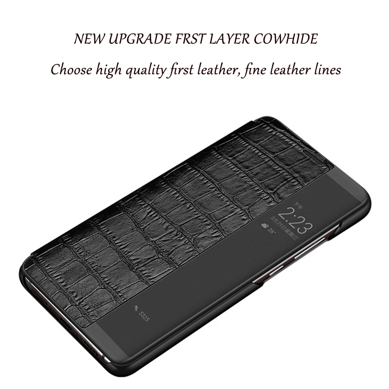 Чехол Coque P20 P20Pro с умным окошком для пар, простой модный кожаный флип-чехол для huawei P20 Mate10 Pro Mate20Lite, чехол Etui