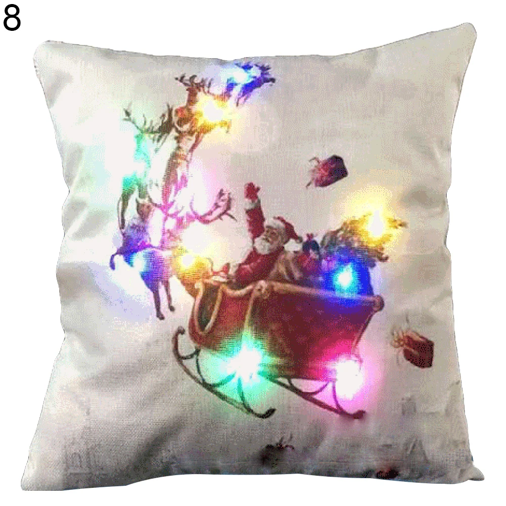 Модный Красочный светильник на Рождество наволочка Санта Клауса чехол для