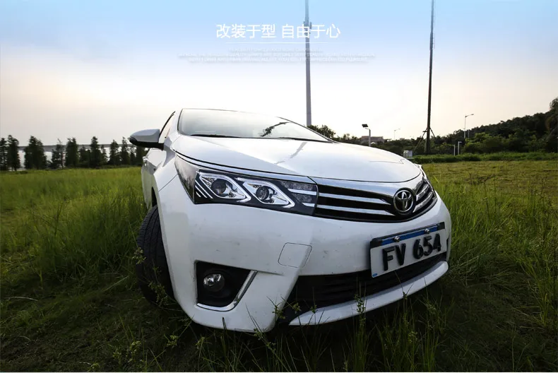 Автомобильный Стайлинг Головной фонарь для Toyota corolla фары- светодиодный фонарь биксеноновый светодиодный DRL crolla фары в сборе