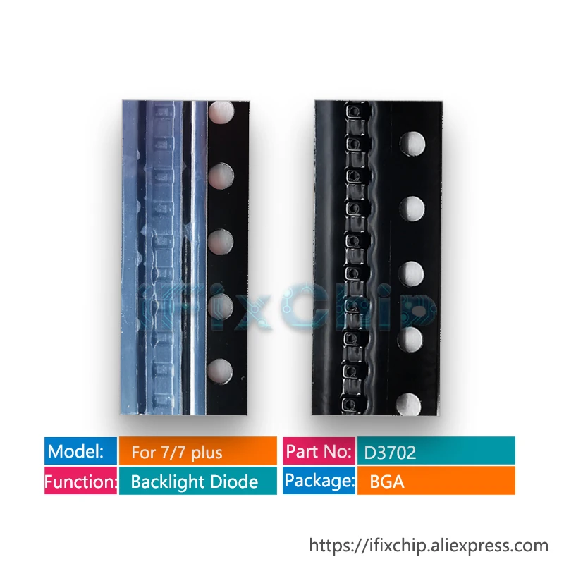 

50pcs/lot D3702 For iphone 7/7 plus LED Backlight Back light boost Diode IC Chip