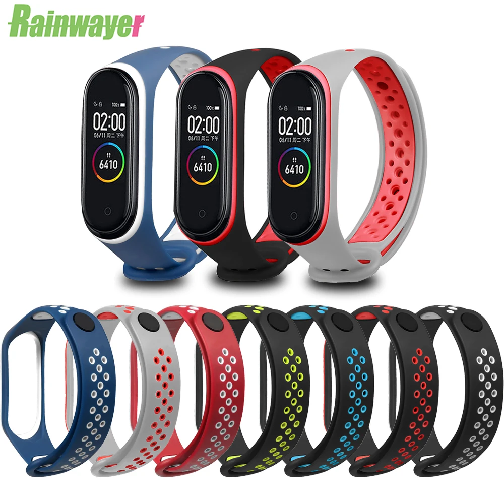 Ремешок для Mi Band 5 3 4 спортивный ремешок Miband сменный M3 M4 Plus M5 Браслет Для Xiaomi MiBand