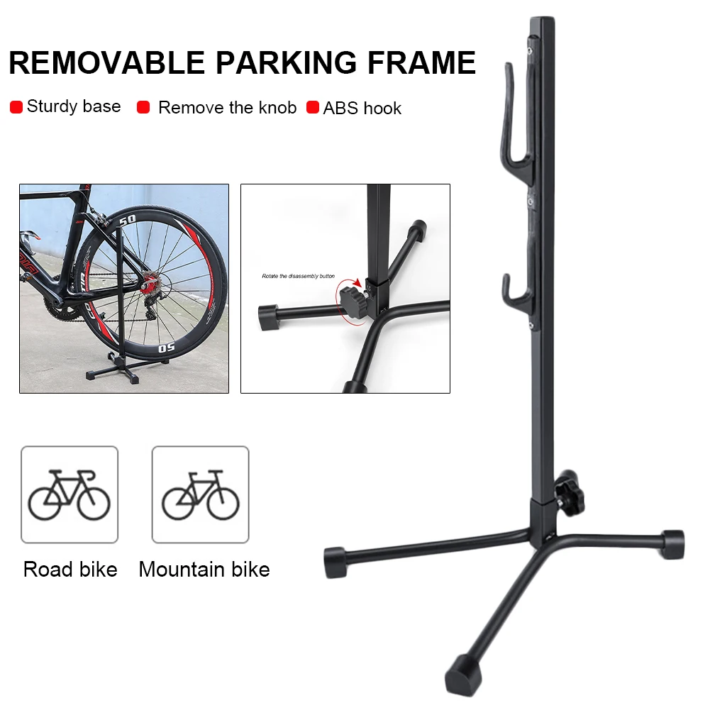 Indoor Parking Wheel & Stay Stand Road MTB Bicycle for Vertical Horizontal Hanging Black GORIX Bike Stand Display Maintenance Floor Rack Cycle With Casters GX-013D 
