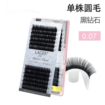 

0.07 single round hair grafted eyelashes natural soft zero touch grafted eyelashes
