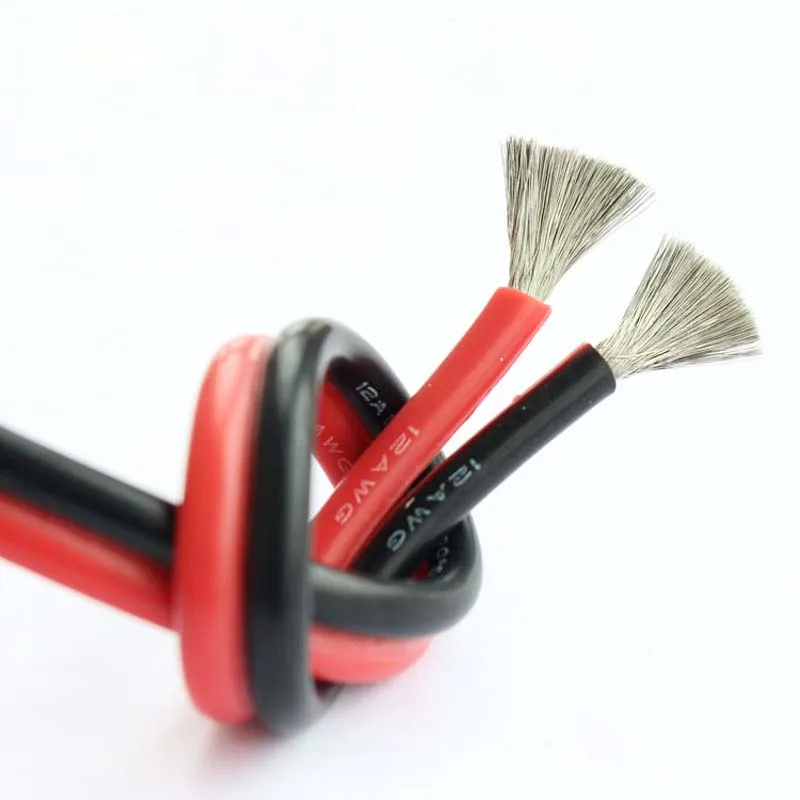 Cabo de Extensão Fio de Silicone 24 à Prova de Calor 18awg 20awg 22awg Macio Silicone Sílica Gel Fio Conectar Cabo 10m 2pin 12 14awg 16awg 6 10m 2pin cabo de extensão fio de