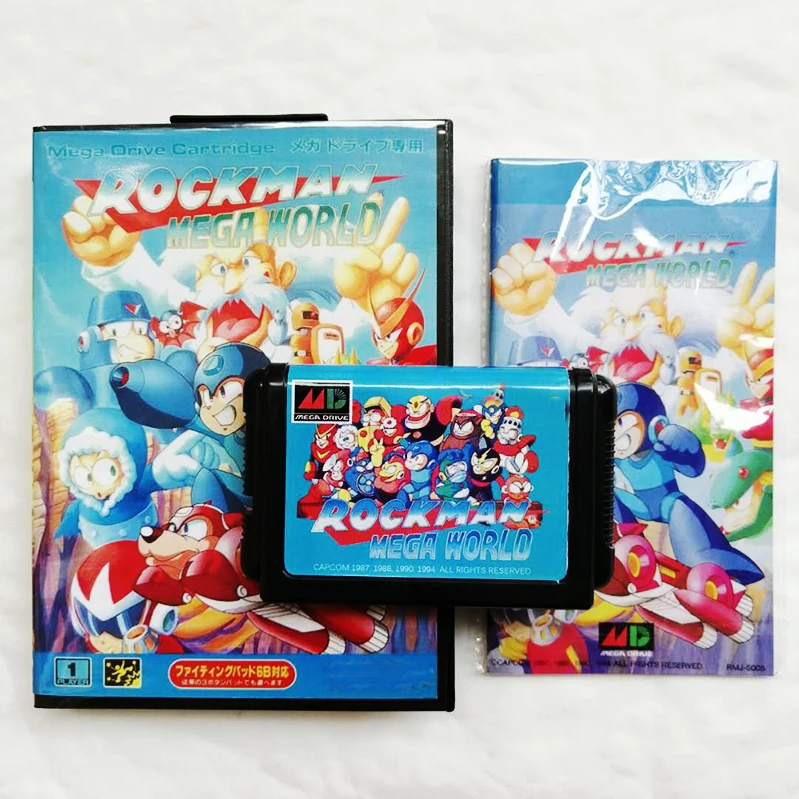 RockMan Mega World для 16 бит Sega Genesis/Megadrive консоль картриджа видеоигр с розничной коробкой
