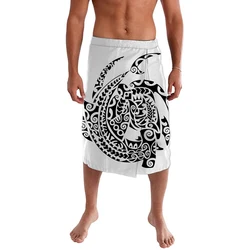 Full Pattern Custom High Quality Cozy Polynesian Young Men Samoa Lavalava Yellow Hot Selling ie faitaga Man Sulu