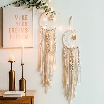 

Macrame Woven Wall Hanging Tapestry Boho Chic Bohemian Room Geometric Art Tapestries Beautiful Apartment Dorm Room Decoration #