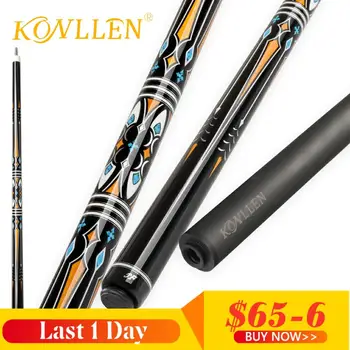 

KONLLEN Carbon Carom Cue 3 Cushion Cue Carbon Fiber Carom Cues Shaft 12mm 142cm Stick Radial Pin Joint Technology Billiard Korea