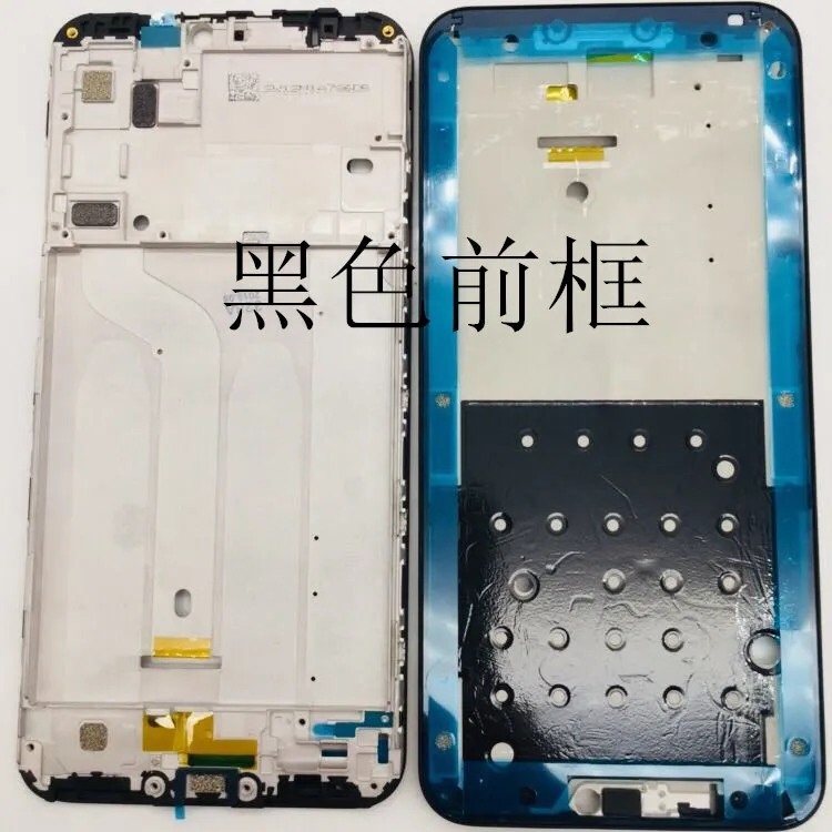 black front frame 5,8" для Xiao mi Red mi 6 Pro/mi A2 Lite Батарейная дверь металлическая задняя крышка Запасные части Корпус чехол с кнопками объектив - Цвет: black front frame