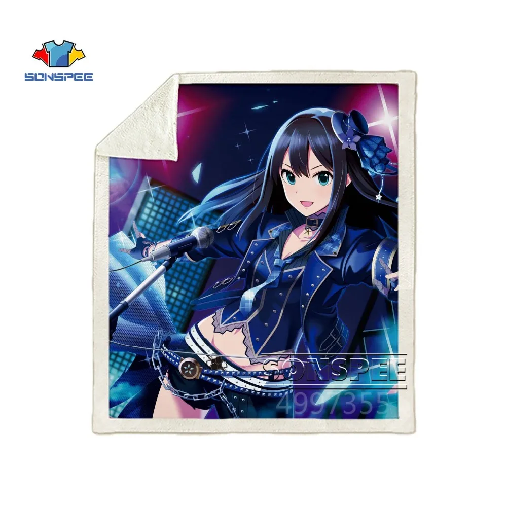 SONSPEE Idol Master Золушка Девушка Дети взрослый 3d принт одеяло Теплый диван одеяло покрывало путешествия постельные принадлежности магазин при фабрике K109