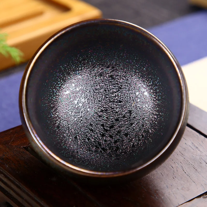 Glaze Ceramic Gilding Silver Colorful Tea Cup Teacup Build Light Kung Fu Tea Set Tea Bowl Large Size Master Cup
