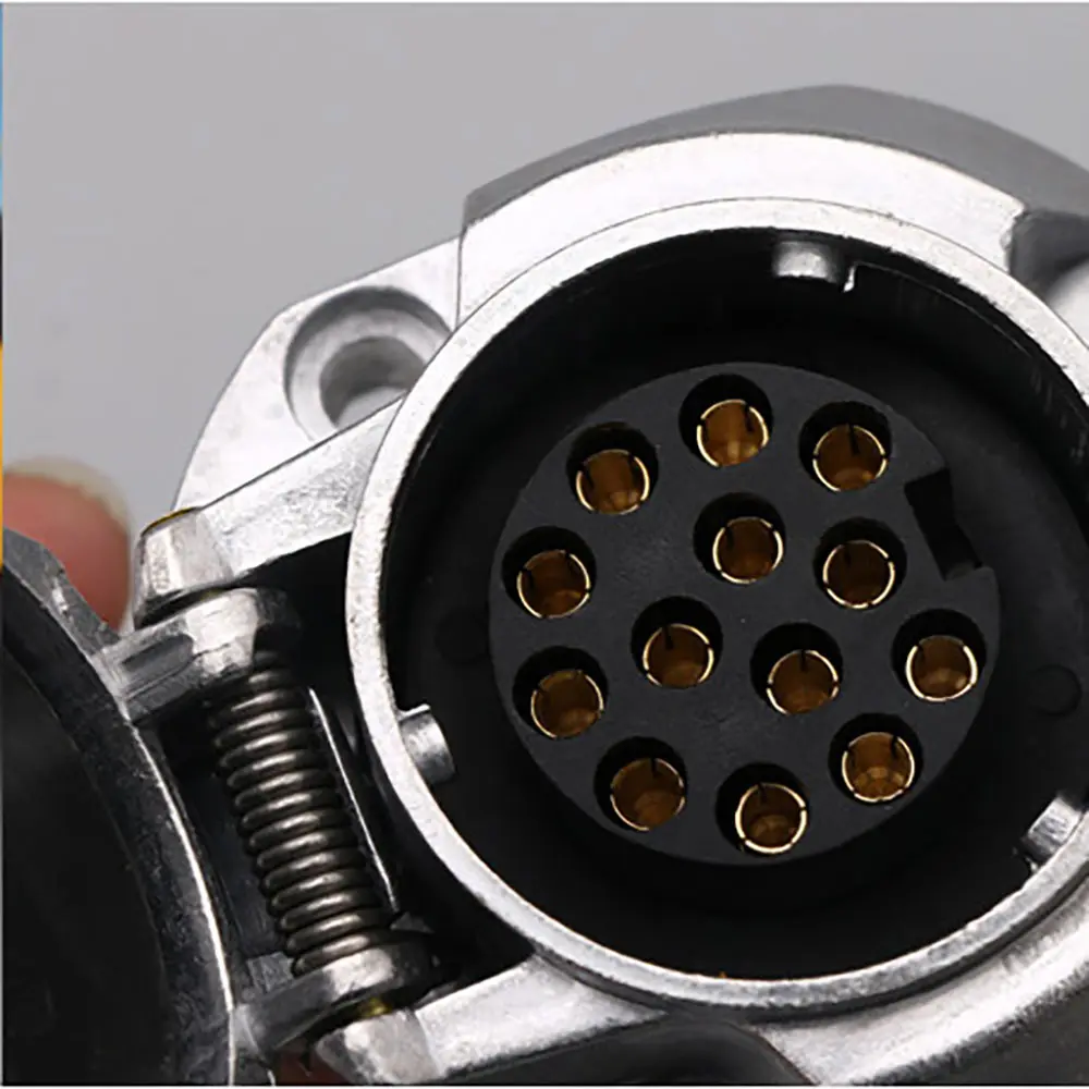 y Enganches de remolque y accesorios Riloer Conector de Remolque de 13 Pines de Luz de Aleación de Aluminio y Metal Adaptador Eléctrico Barra de Adecuada para la