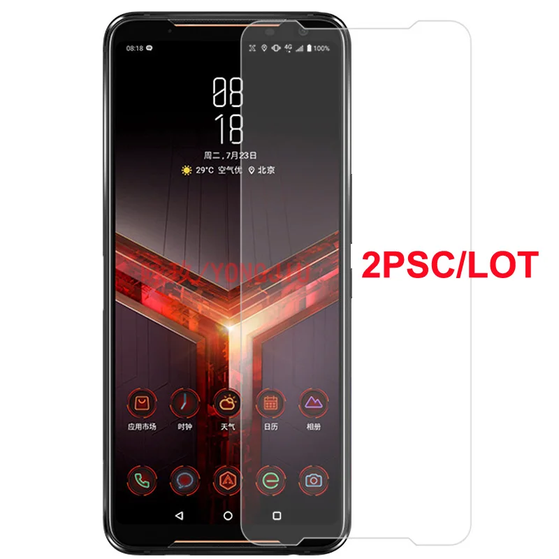 Чехол для Asus ROG Phone II, ТПУ, чехлы для телефонов Asus ROG Phone 2 Phone2 PhoneII, защитная крышка+ пленка из закаленного стекла - Цвет: only film