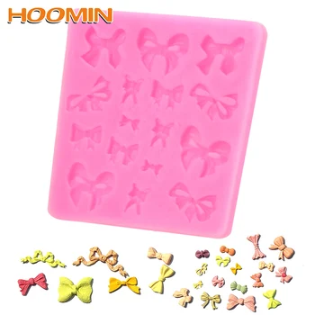 

HOOMIN Mini Bow Tie Silicone Mold Cake Moulds DIY Silicone Baking Tools Decorations Fondant tool Kitchen Accessories