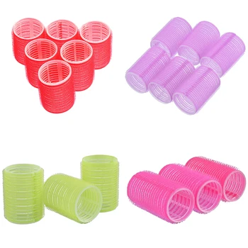 

6x Big Self Grip Hair Rollers Cling DIY Hair Curlers