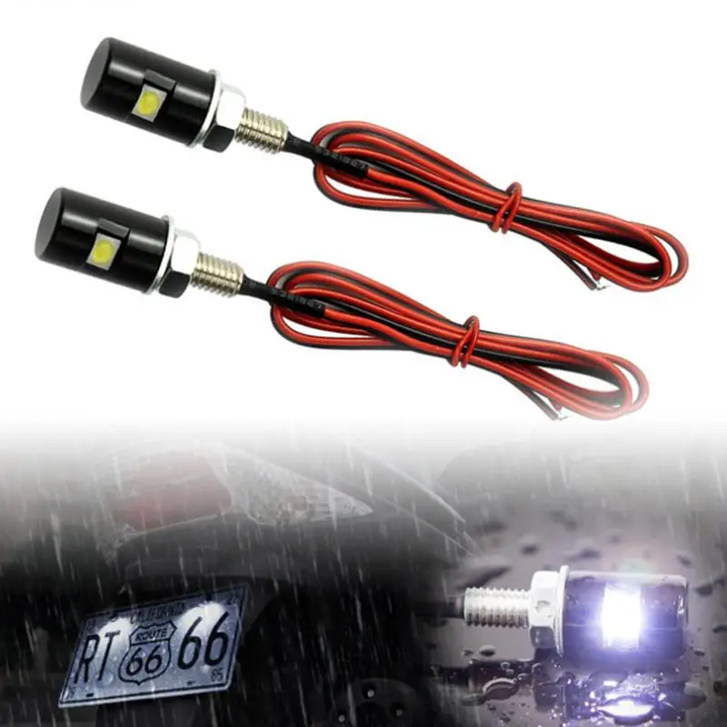 

2PCS Car License Plate Light Motorcycle LED Lights Screw Bolt Light White Light