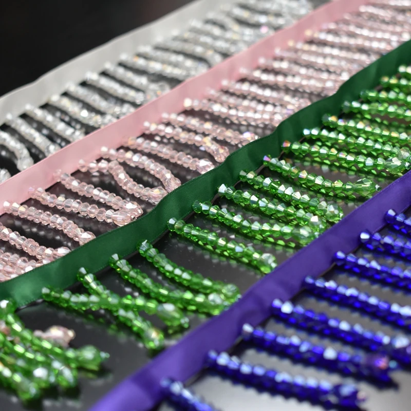 Crystal Pendant Beaded Tassel Lace Decoration Accessories