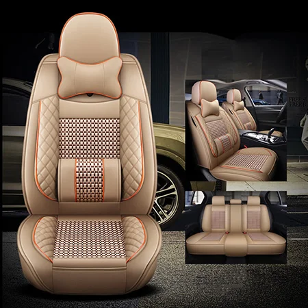 Beige have polliws Чехлы для сидений из кожи и льда 5 машинные места для LEXUS GS300 RX450h IS250 LS LX ES авточехлы автомобильные аксессуары чехлы для сидений - Название цвета: Beige have polliws