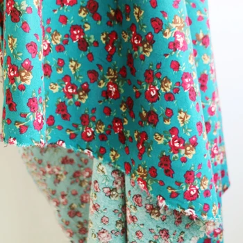 

100cm*140cm Calico Linen Cotton Fabric Shirt Dress Material Natural Summer