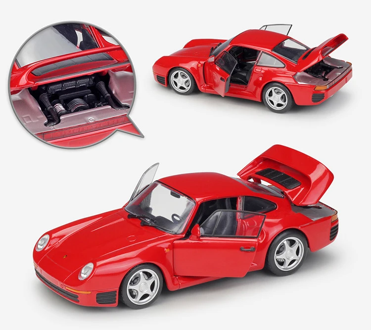 Симулятор Welly литая под давлением модель автомобиля 1:24 Масштаб Porsche 959 классический спортивный автомобиль металлический сплав гоночная игрушка автомобиль для мальчика Подарочная коллекция