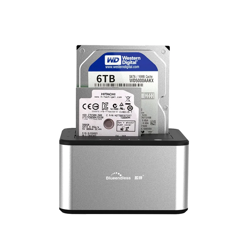 Новинка на 2-портный Dual bay hdd caddy sata и USB3.0 внешних жестких дисков Док-станция/Дубликатор duplo для 2,5/3,5 жесткого диска sata HDD читать жесткие футляры для дисков - Цвет: HD0729-1