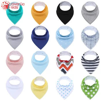

16 PCS Baby Bandana Bibs Extra Soft Natural Cotton Baby Drool Bib for Drooling and Teething Super Absorbent Baby Shower Gifts