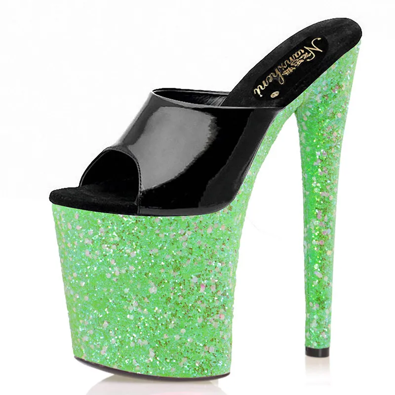 20CM Green New Glitter Nightclub Sexy 