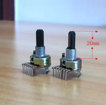 

2pcs/lot 161 type electric dual C20K audio speaker amplifier volume potentiometer 6 feet shaft length 20MM