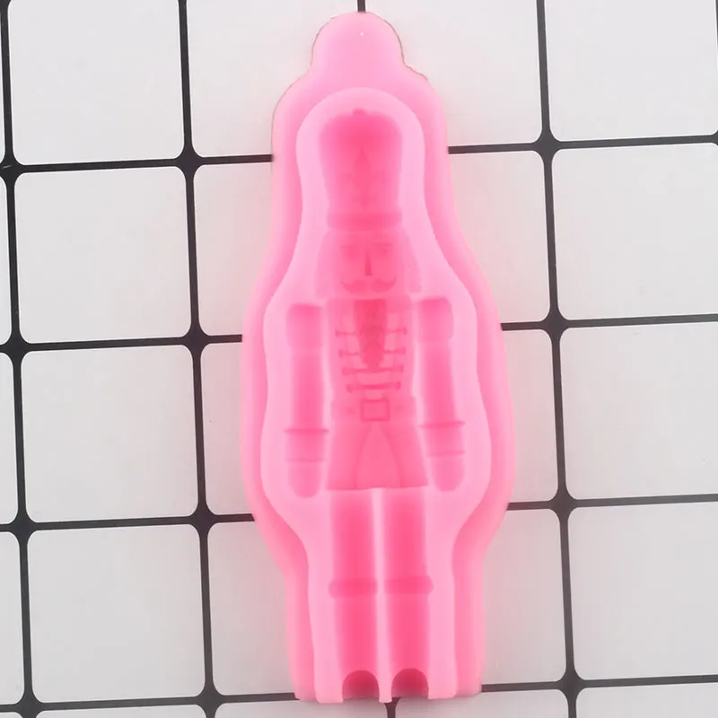 3D Щелкунчик солдат силиконовые формы DIY Инструменты для украшения Рождественского торта кекс Топпер помадка Плесень Конфеты глина шоколадные формы
