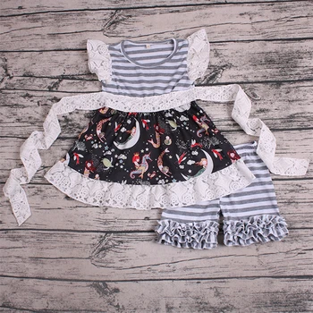 

Baby girl outfit 2 pieces baby girl clothing set clothes striped top ruffle short pants toddler baby kid girl clothes