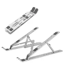 Soporte plegable ajustable para ordenador portátil, aleación de aluminio, antideslizante, para mesa de ordenador, Notebook, escritorio, refrigeración