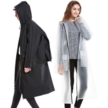 

PVC Long Raincoat Women Waterproof Poncho Rain Woman Cycling Cape Chuva Rain Poncho Hiking Raincoats Hooded LZG205