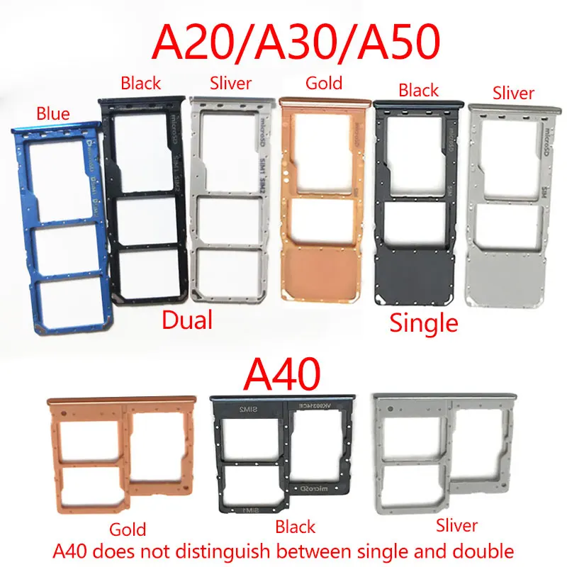 Для Samsung Galaxy A30 A50 A40 A405F A305F A505F A305 A405 A505 одиночный двойной слот для sim карты лоток
