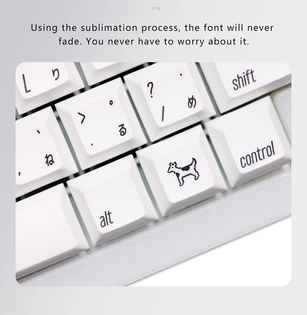 keycap conjunto pbt para teclado gh60 poker