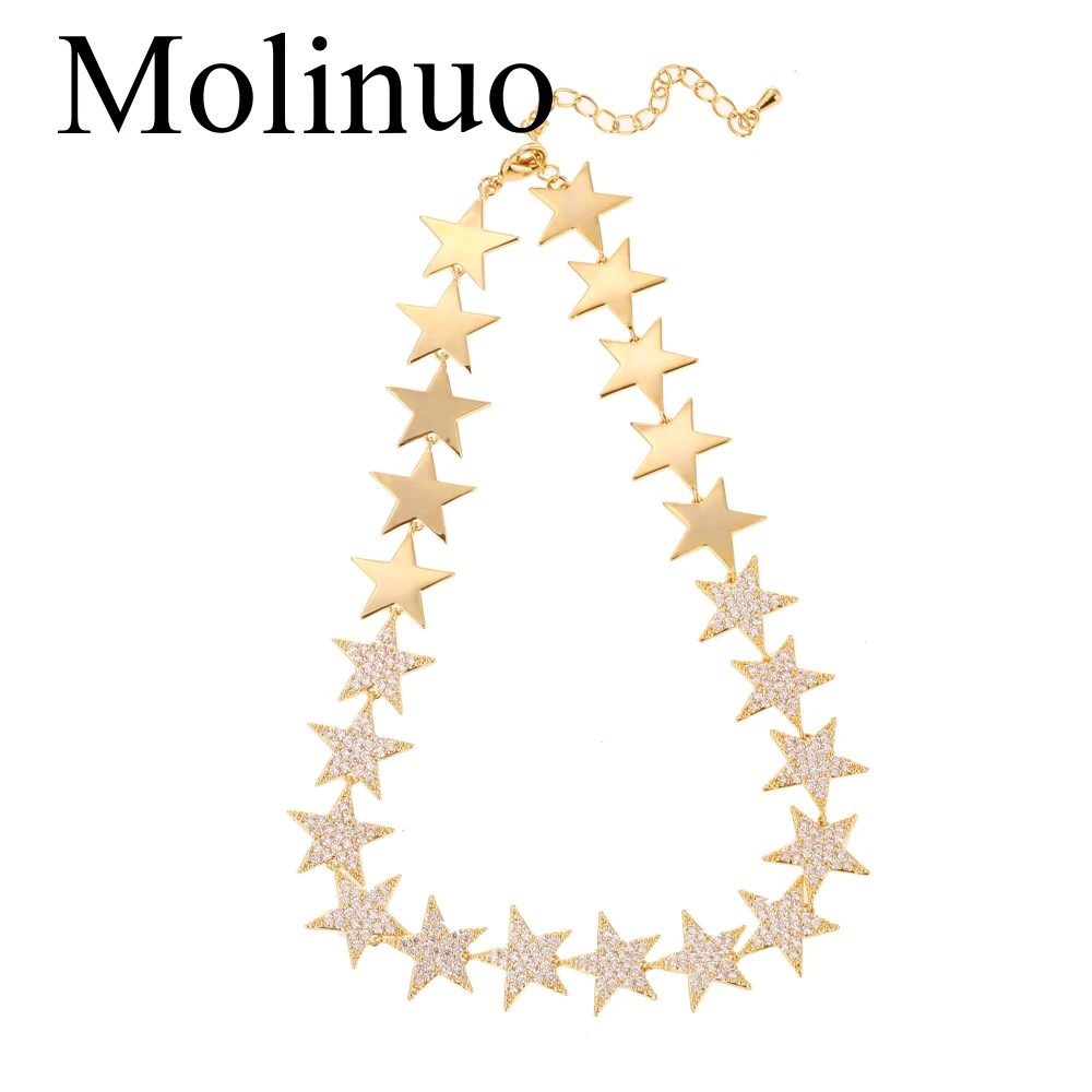 Molinuo, новая мода, звезда, цепочка, ожерелье, Европа и США, популярные женские ювелирные изделия, свадьба, помолвка, подарок на день рождения