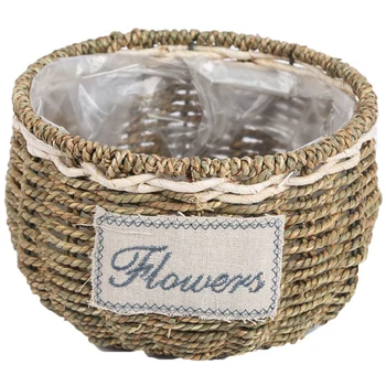 

Woven Innovative Flower Basket Bread Roll Basket Storage Flower Pot Food Serving Vase Woven Baskets