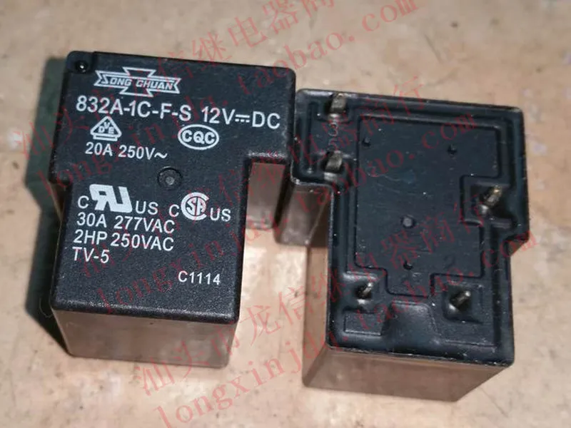 Реле 832 A-1C-F-S, работающего на постоянном токе 12 В в T90-1C-12V-5P-30A