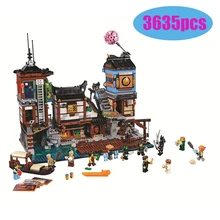 70657 06083 Legoinglys Ninjago City Docks дом на лодке старый мир чайная комната 10941 модель строительные блоки игрушки Кирпичи подарок