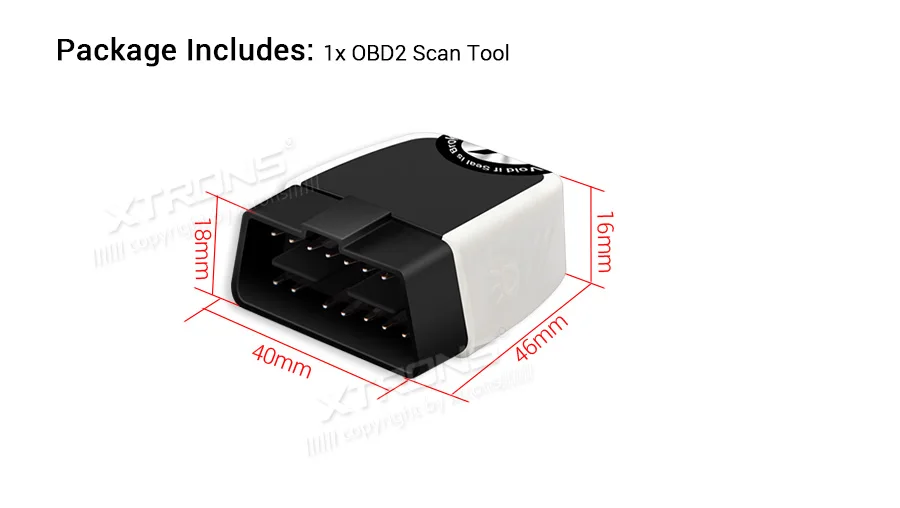 XTRONS Bluetooth OBD2 II V2.2 автомобильный диагностический сканер инструмент Поддержка автомобилей мини vans легкие грузовики