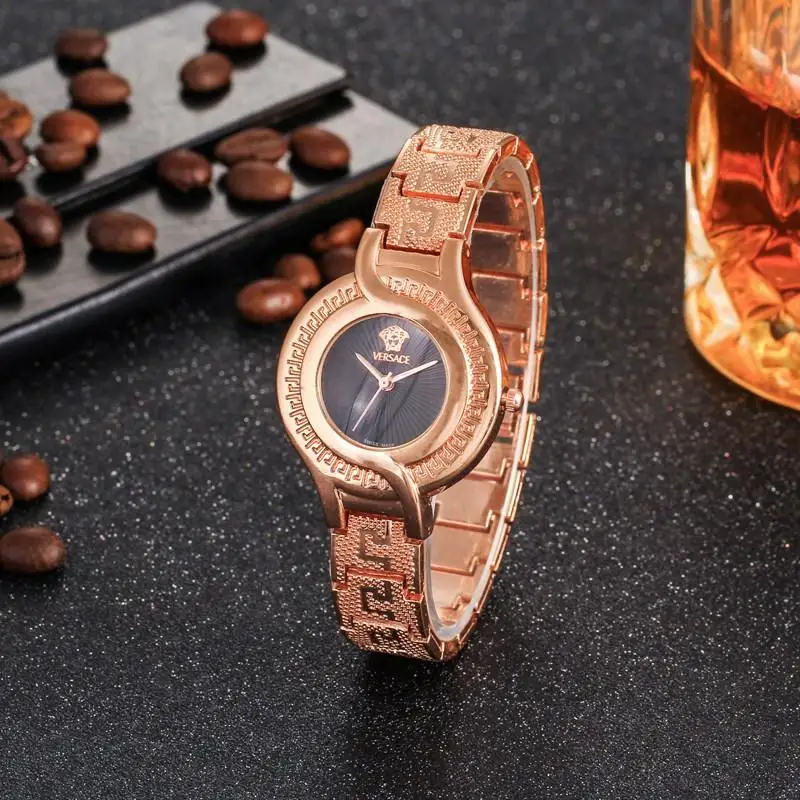 Luxury ladies watch quartz stopwatch features complete, all working hands Versace watch waterproof men and women