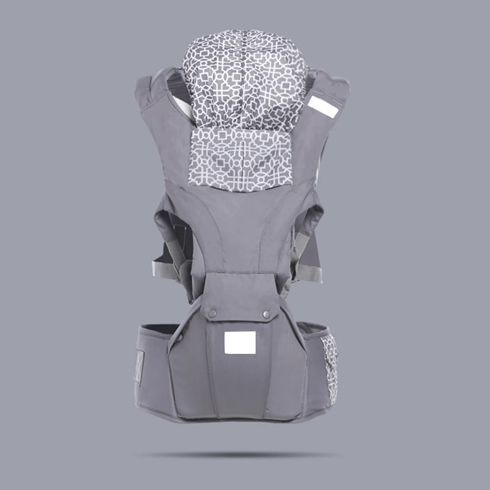 Grey Multifunctional Newborn Infant Baby Carrier Hip Seat Ergonomic Adjustable Wrap Sling Backpack Safe Eco-friendly Kid Seat Strap - Цвет: Grey