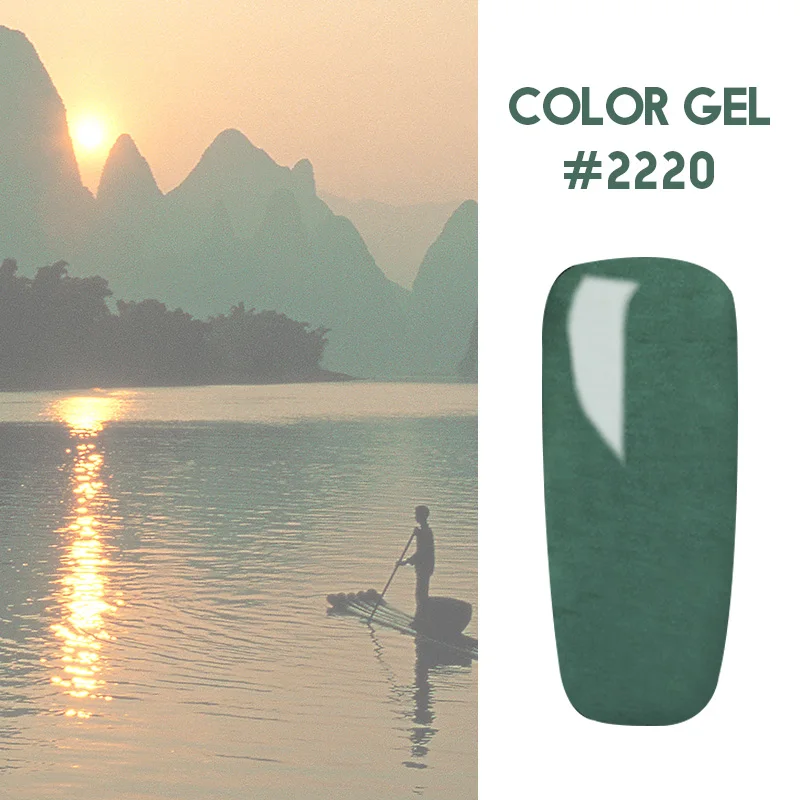 2220-1 Lakimu Newest Colorful Gel Polish Nail Art Semi Permanent Enamel UV LED Gel Varnish Soak Off Nail Polish Manicure Set - Цвет: 2220-1
