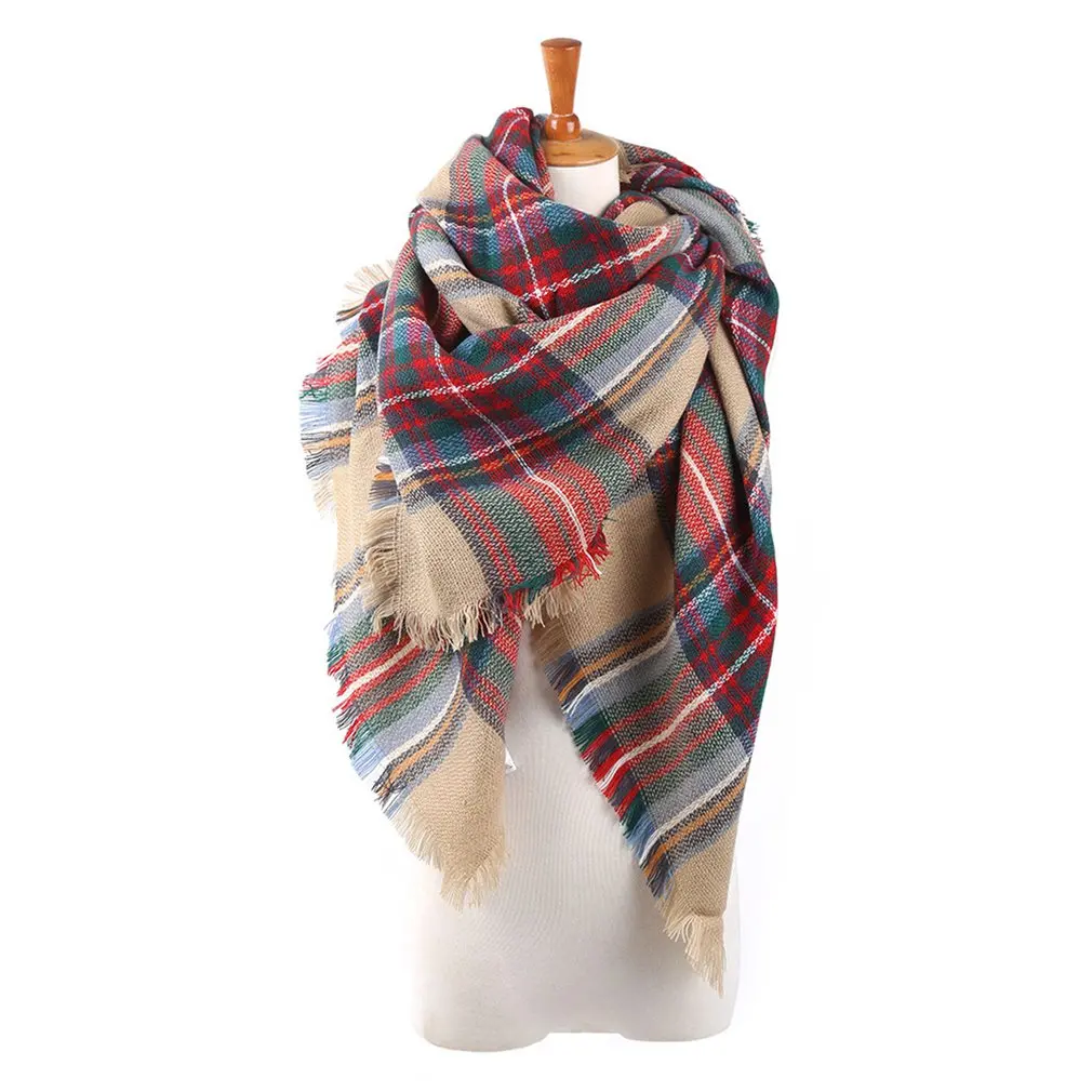 

Trendy Female Women Long Neck Scarf Large Size Classic Lattice Printed Keep Warm Wrap Shawl Pashmina Scarves Winter Autumn 2019
