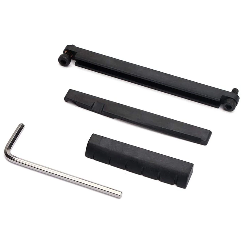 

Guitar Bridge Saddle and Nut Replacement Bone Nut Saddle with Truss Rod Wrench for Acoustic Folk Guitar Mandolin Banjo Ukulele