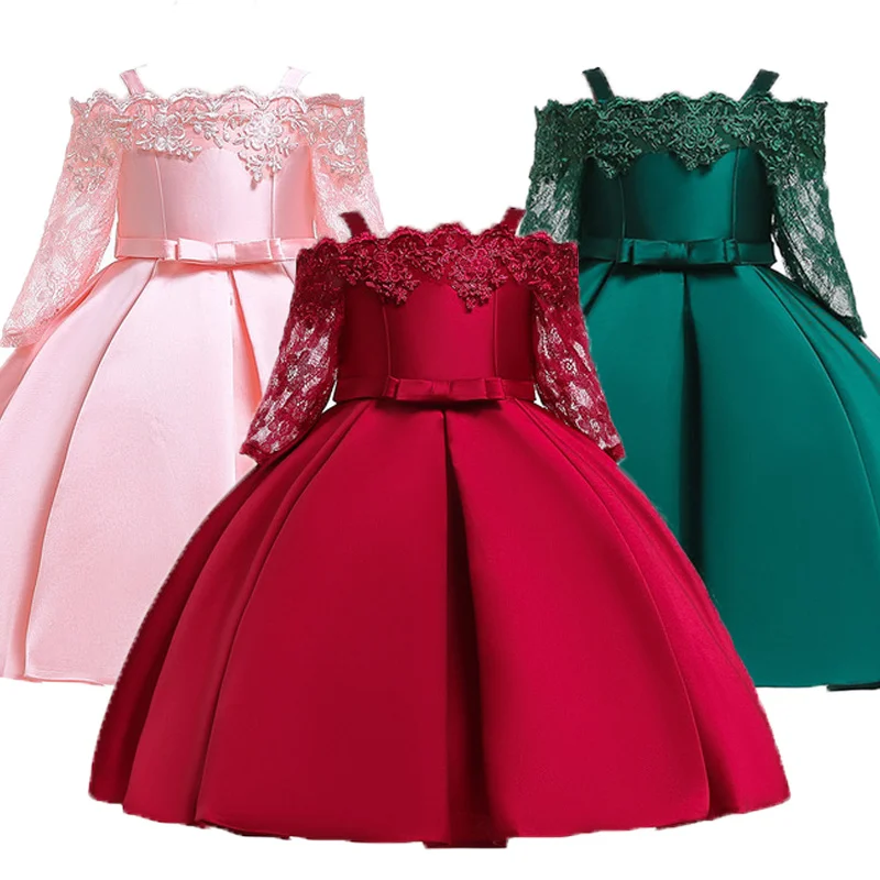 Платье для девочек; элегантные Детские платья для девочек; костюм с цветочной вышивкой; детское праздничное платье; свадебное платье; Infantil Vestidos От 3 до 13 лет