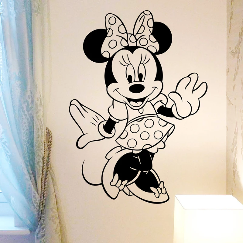 Disney Minnie Mouse Wall Art Decal Cartoon Character Wall Stickers Girls Room Nursery Decor Removable Vinyl Minnie Mouse Sticker Disney Minnie Mouse Wall Art Decal Cartoon Character Wall Stickers Girls Room Nursery Decor Removable Vinyl Minnie Mouse Sticker