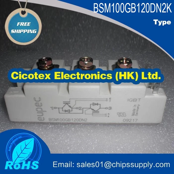 

BSM100GB120DN2K IGBT Силовой модуль (полумост, включая быстродействующие диоды с изолированной металлической базовой пластиной)