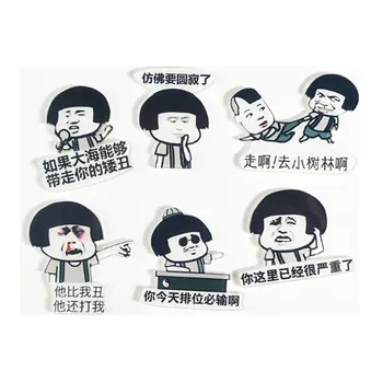 

1 PCsFunny cartoon anime badge Acrylic Badges Kawaii Badge Icons on The Backpack Badges for Clothes Pin Brooch Z230