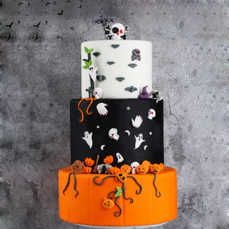 Halloween Theme Silicone Molds Fondant Cakes Decor Tools Silicone Molds