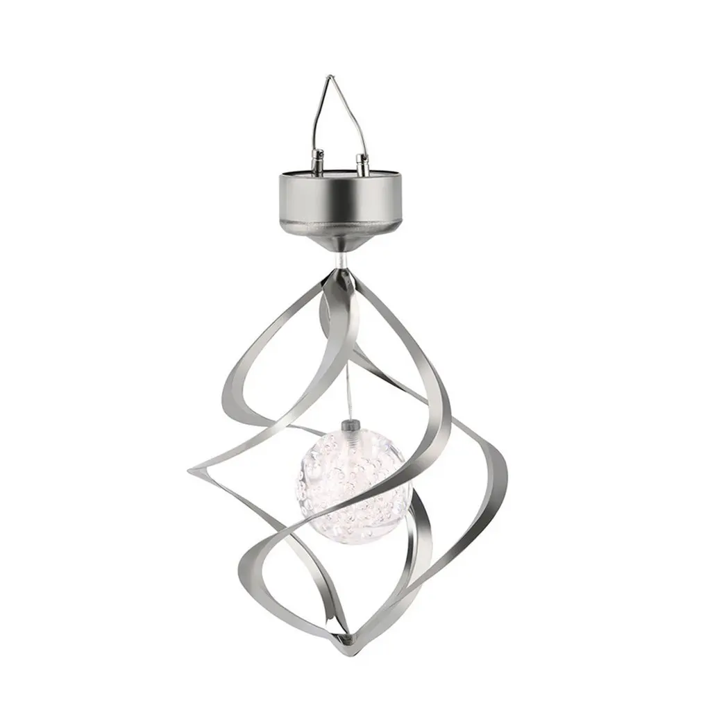 

Color Changing Solar Powered LED Wind Chimes Wind Spinner Outdoor Hanging Spiral Garden Light Courtyard Decoration Dropshipping